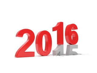 2015-2016 change new year 2016 isolated