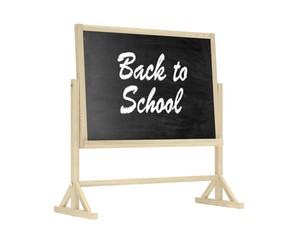 Fototapeta premium Back to School concept. Blackboard, chalkboard isolated on white