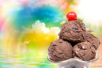 Ice cream close up