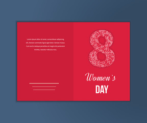  Postcard to March 8. Happy Women's Day background. 