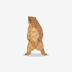 Naklejka premium Geometric bear