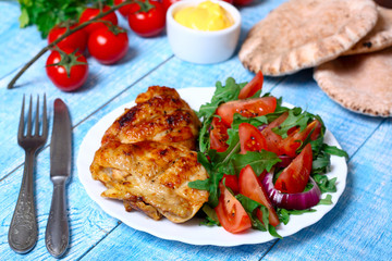 grilled chicken and tomato salad
