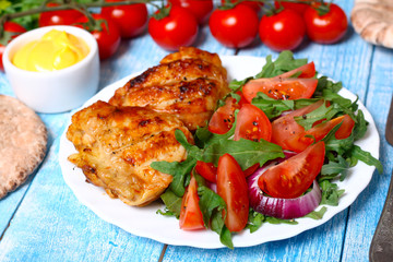 grilled chicken and tomato salad