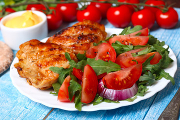 grilled chicken and tomato salad