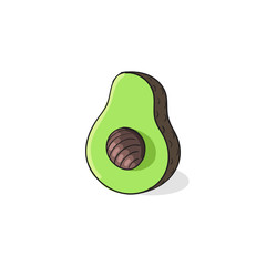 Avocado vector illustration