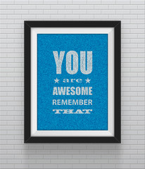 Realistic frame. Element for your design.