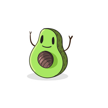 Cute Avocado vector illustration