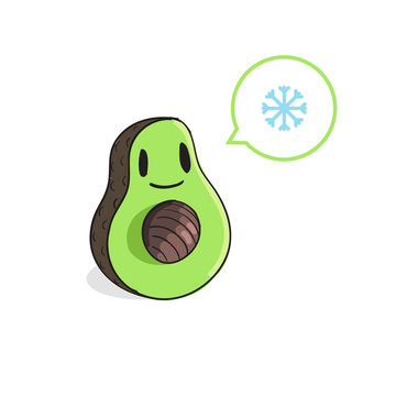 Cute Avocado vector illustration