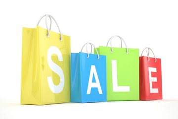 sale written on shopping bag