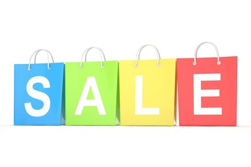 sale written on shopping bag