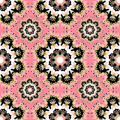 Oriental colorful ornament seamless pattern Vector illustration