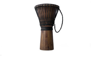 djembe drum on white background