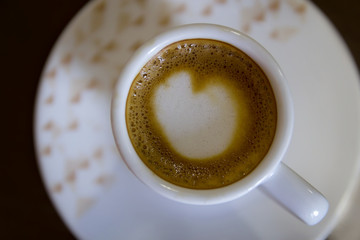 Heart in my coffee cup