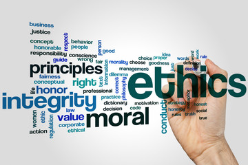 Ethics word cloud