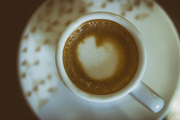Heart in my breakfast coffee
