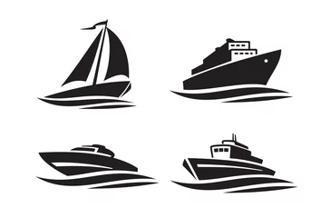 Deurstickers black ships icons © bioraven