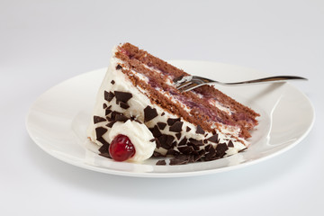 Ein Stück Schwarzwälder Kirschtorte
