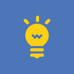 Obraz premium Bulb Flat Vector Icon
