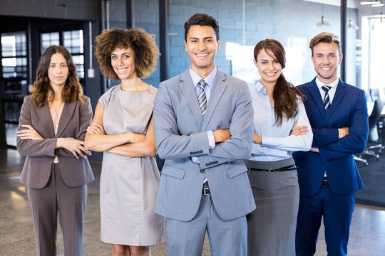 Portrait of confident business team in office