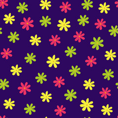 Fototapeta na wymiar Seamless floral pattern, vector illustration