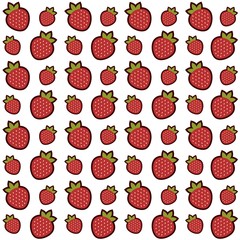 Pattern with strawberries