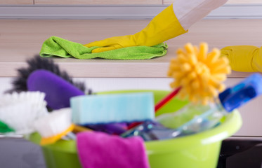 Kitchen cleaning concept