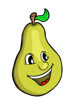 Pear with smile