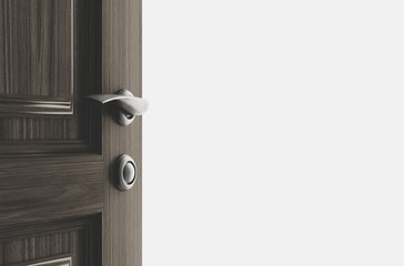 Fototapeta premium Porta in legno aperta serratura 