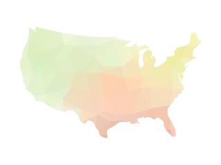 Low poly map of USA