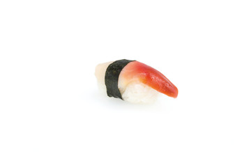 Hogigai Nigiri, Sushi, auf weißem Hintergrund, Foodfotografie © brand49