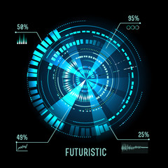 Futuristic interface, HUD,  imfographics ,vector 