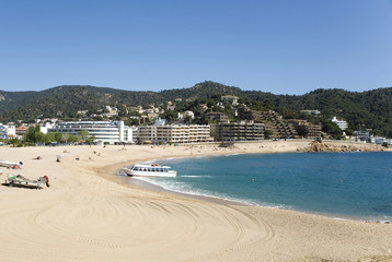 Spain. A beach on Tossa de Mar.