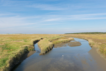 Wattenlandschaft in St Peter Ording Bad, Nordsee