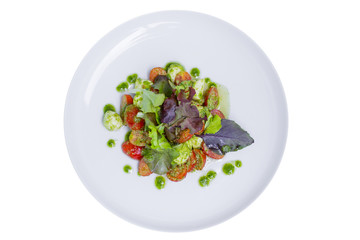 Salad Neapolitano with cherry tomatoes and mozzarella