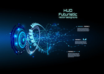 Futuristic interface infographics, HUD,  vector background
