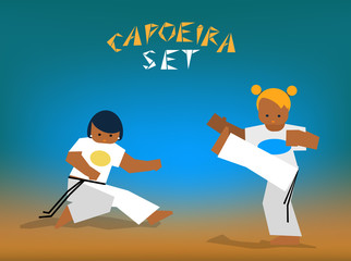 Obraz na płótnie Canvas vector capoeira set