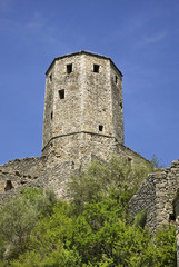 Fototapeta na wymiar Old tower in Pocitelj. Bosnia and Herzegovina 