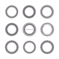 Set of emblems, vector illustration.