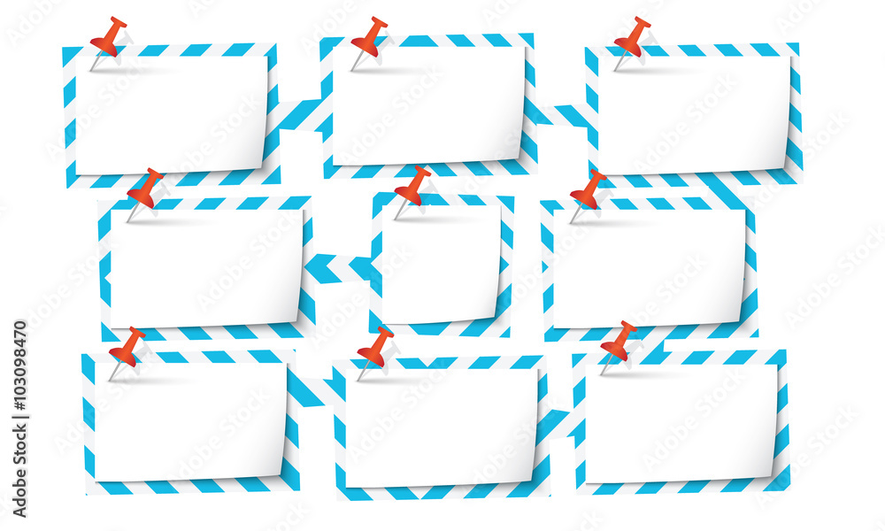 Poster nine abstract text boxes for your text