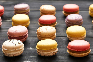 French delicious dessert macaroons