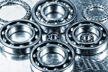 aerospace parts, ball-bearings in titanium and steel against aluminum