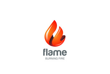 Fire Flame Logo design vector drop. Droplet Logotype icon