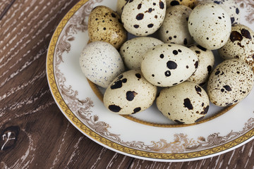 quail eggs in a plate