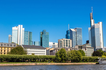 Fototapeta premium Financial district in Frankfurt
