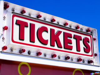 Tickets Sign at a Carnival