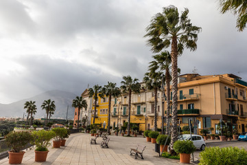 Coastal Town Altavilla on Sicily