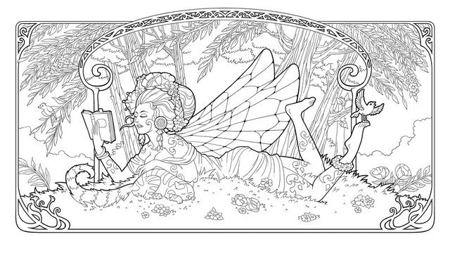 Dragons hunter. Coloring book