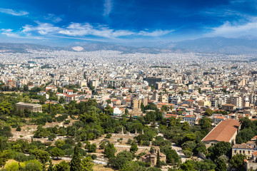 Panoramic view of Athens, Greece