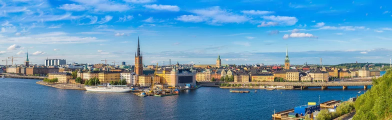 Selbstklebende Fototapeten Ppanorama der Altstadt (Gamla Stan) in Stockholm, Schweden © Sergii Figurnyi