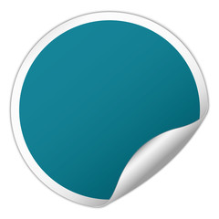 blue round sticker